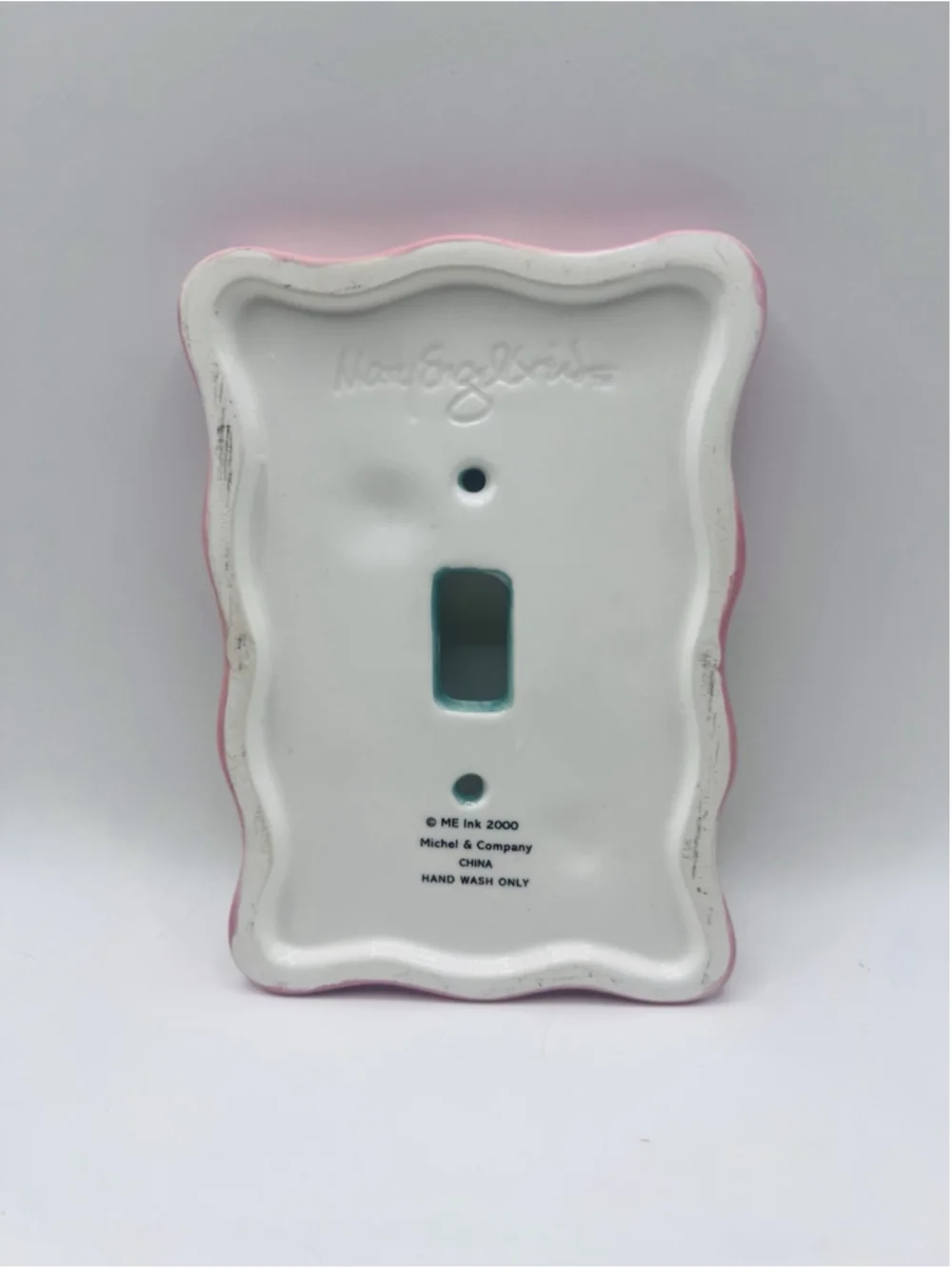Mary Engelbreit Floral Light Switch Plate Cover Yellow Pink 2000 Ceramic Flowers